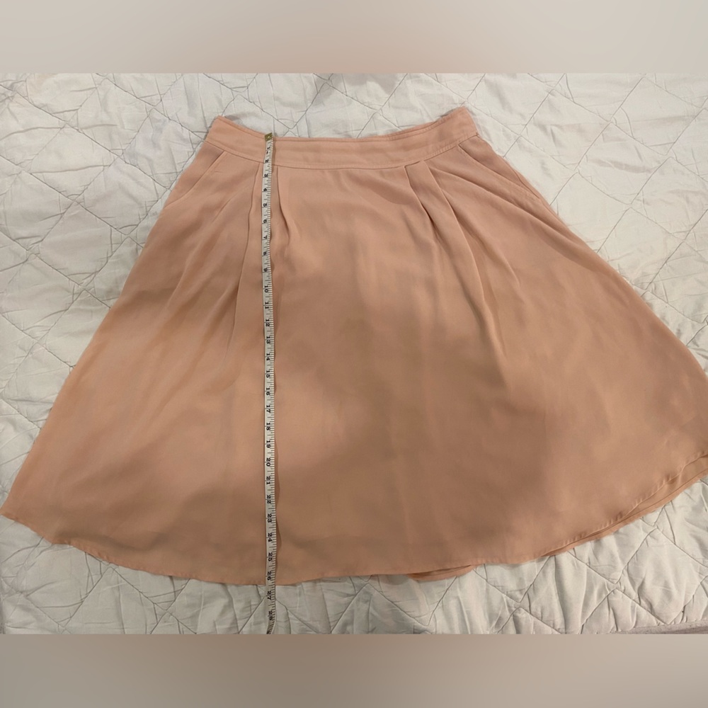 Daniel Rainn Dusty Pink Midi Skirt Size L – A-Line Flowy - Picture 4 of 4